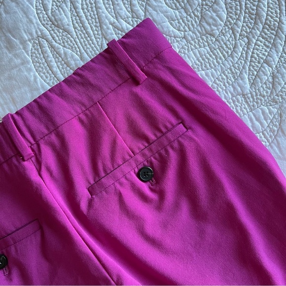 Theory - Treeca 2 Good Wool Crop Suit Pants - Fuschia - Picture 10 of 12